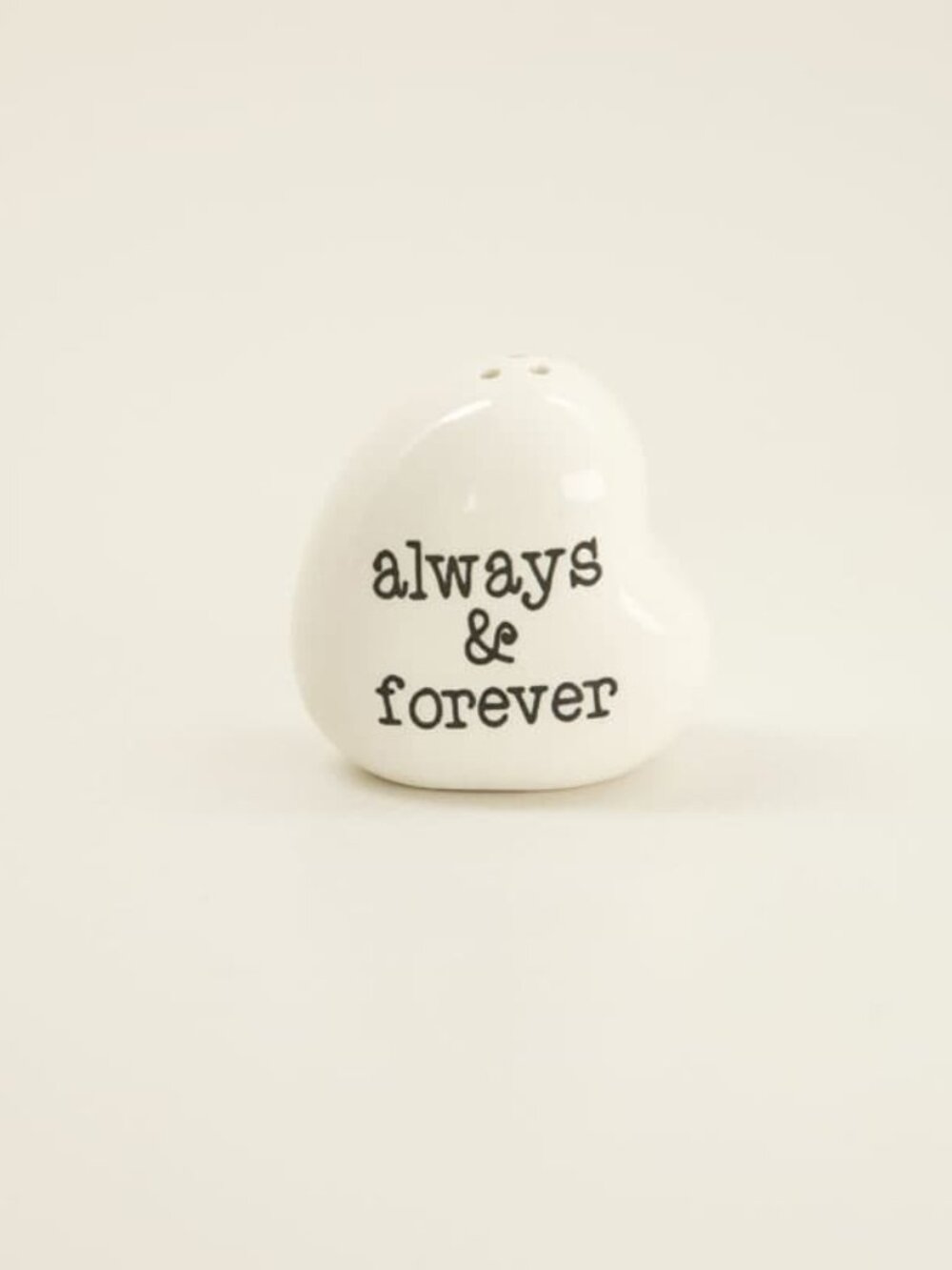 NWT Cracker Barrel Heart Salt & Pepper Shaker Set Always Forever You Me Ceramic - Picture 2 of 7